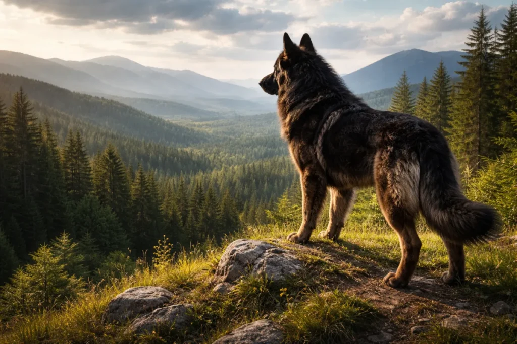 Великий пес на пагорбі